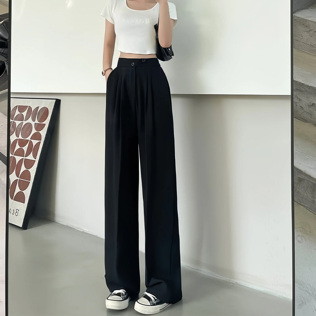 Pantalon Large - Flatte Instantanément Votre Silhouette — Noir, photo 8
