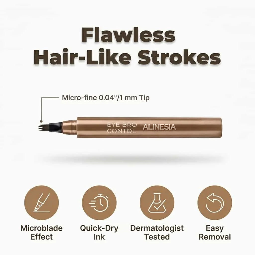 Αδιάβροχο Στυλό Φρυδιών Microblading - Φυσικές Αποχρώσεις — φωτογραφία 2